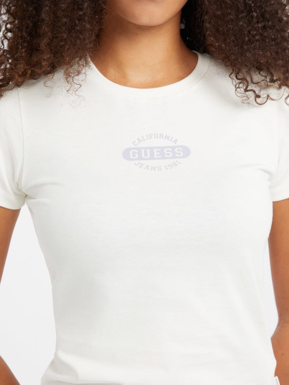 Slim Heathered Stamp Logo Tee - Guess