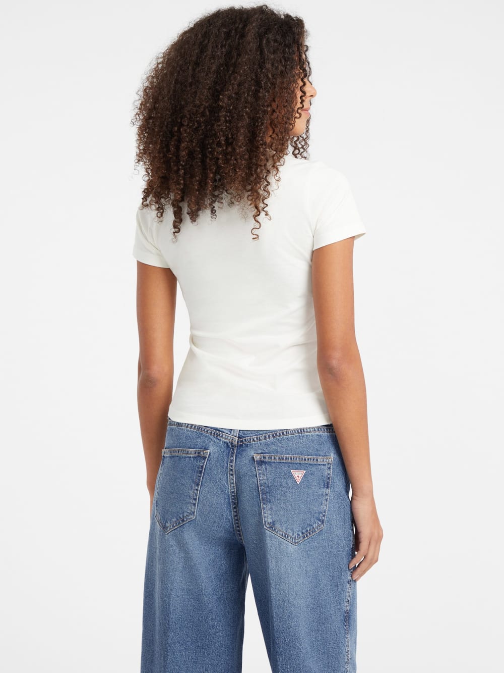 Slim Heathered Stamp Logo Tee - Guess