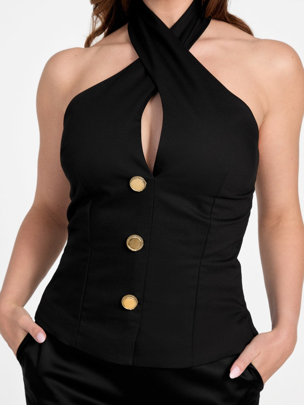 Eco Nada Crossed Halter Top - Guess