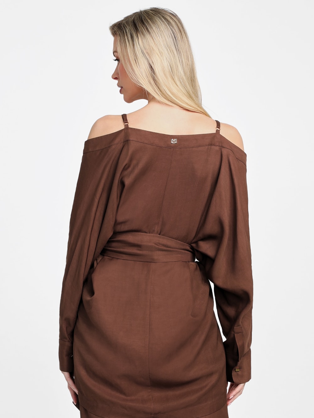 Eco Greta Linen-Blend Wrap Tunic - Guess