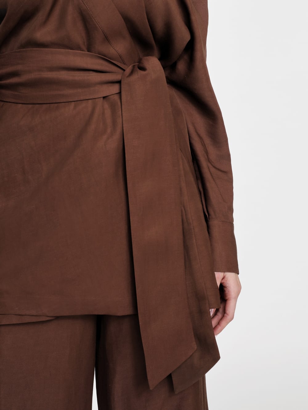 Eco Greta Linen-Blend Wrap Tunic - Guess