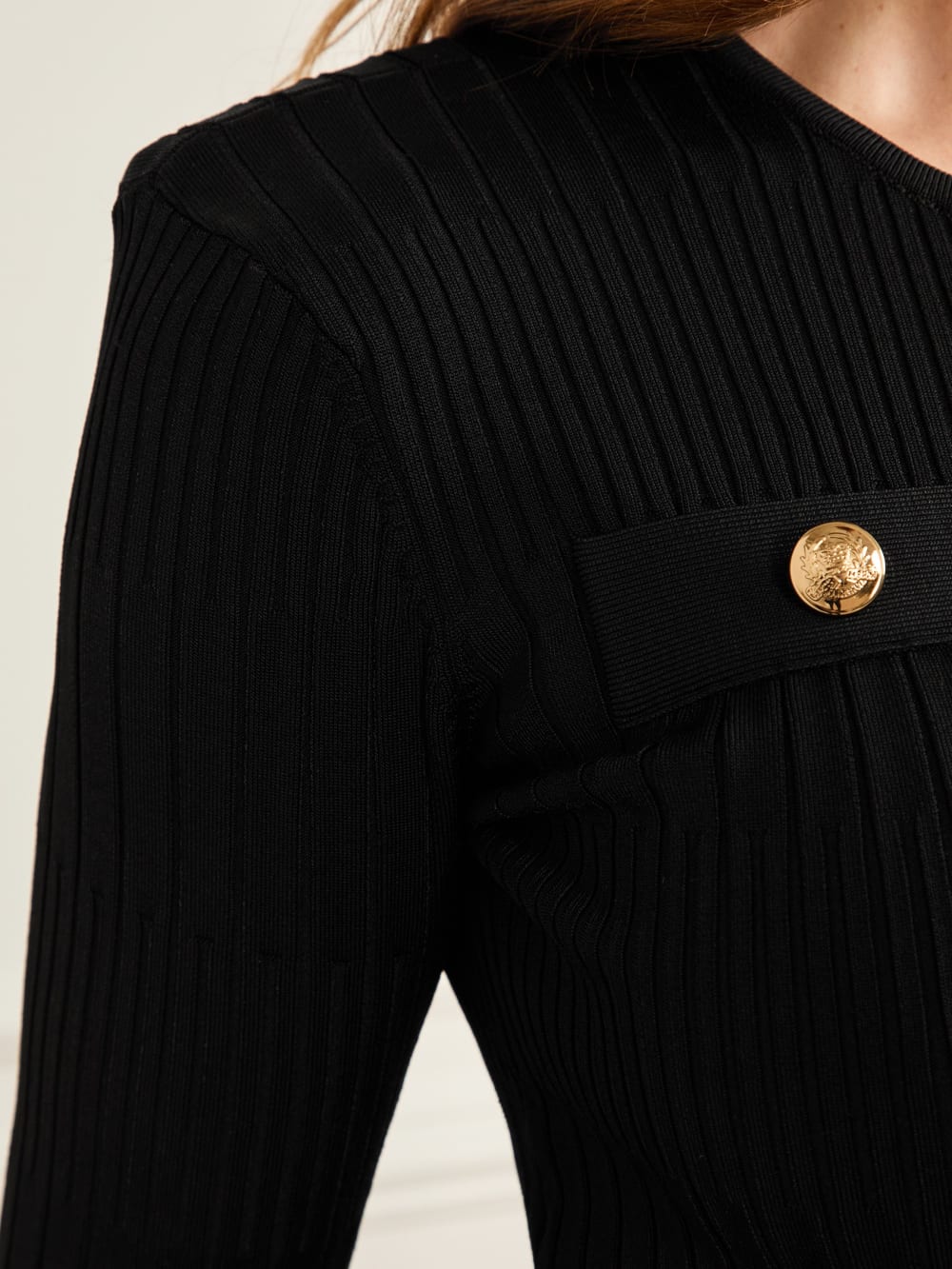 Janet Ribbed Sweater Cardigan - Guess