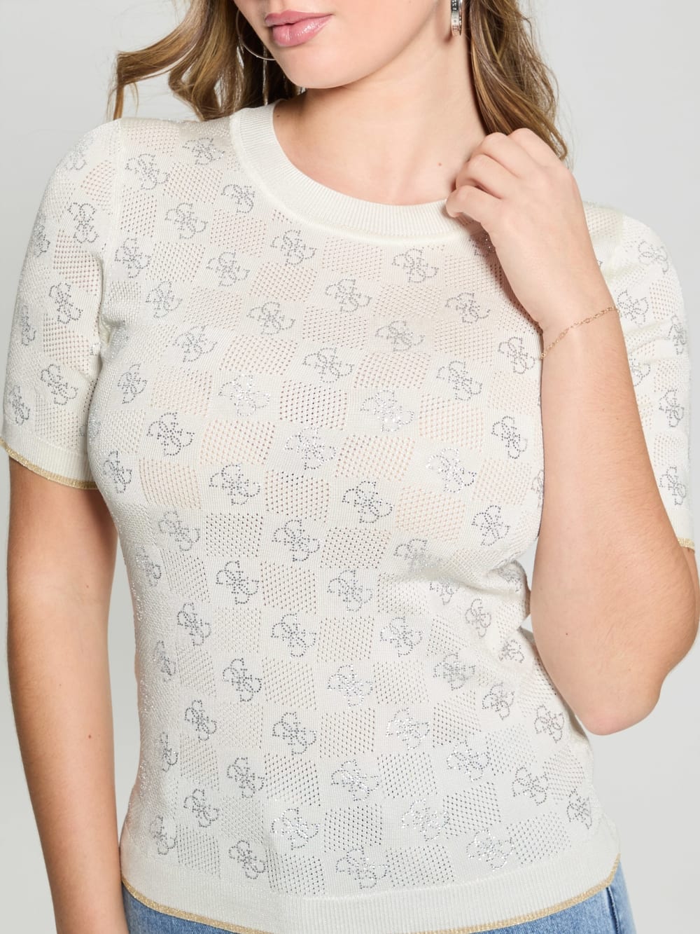 Rosie Quattro G Sweater Top - Guess