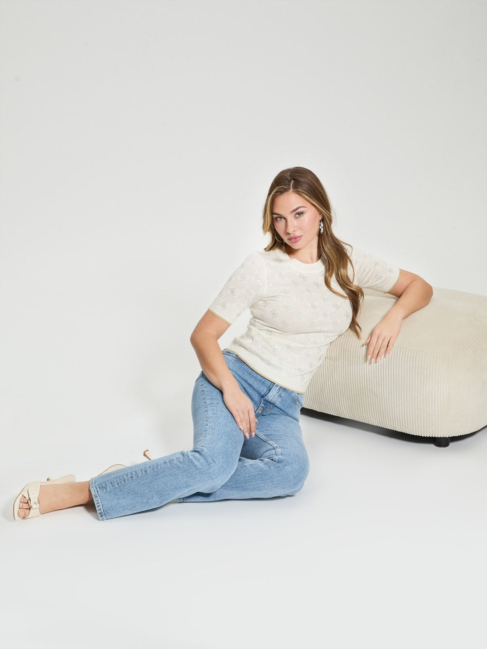 Rosie Quattro G Sweater Top - Guess