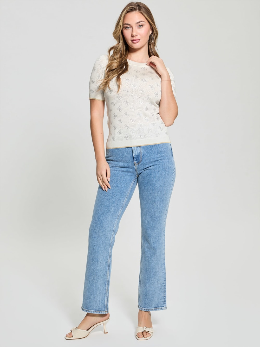 Rosie Quattro G Sweater Top - Guess