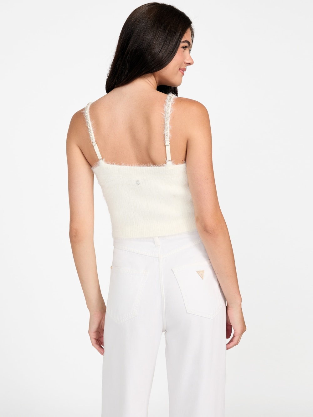 Keyla Fuzzy Sweater Crop Cami - Guess