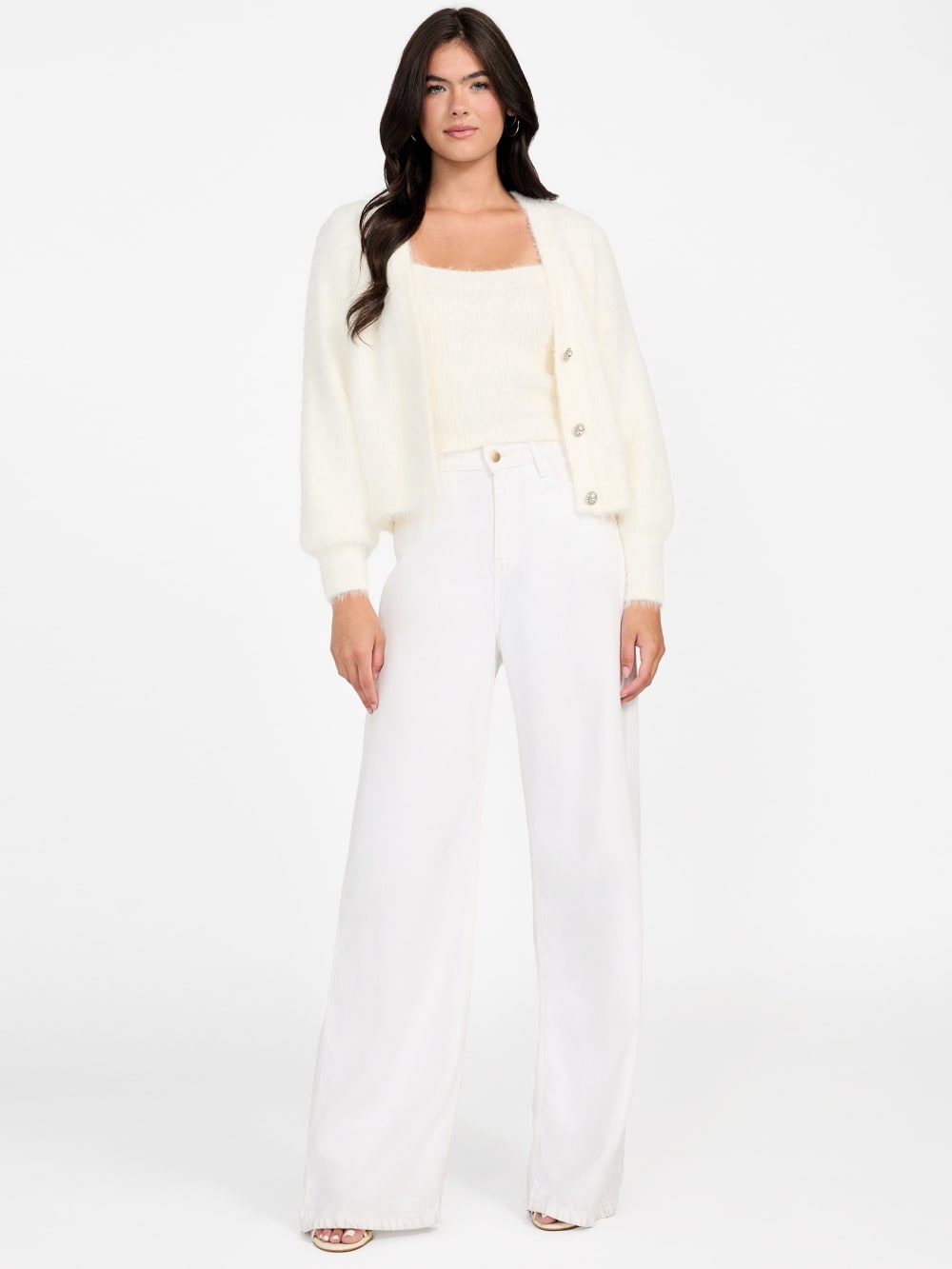 Keyla Fuzzy Sweater Crop Cami - Guess