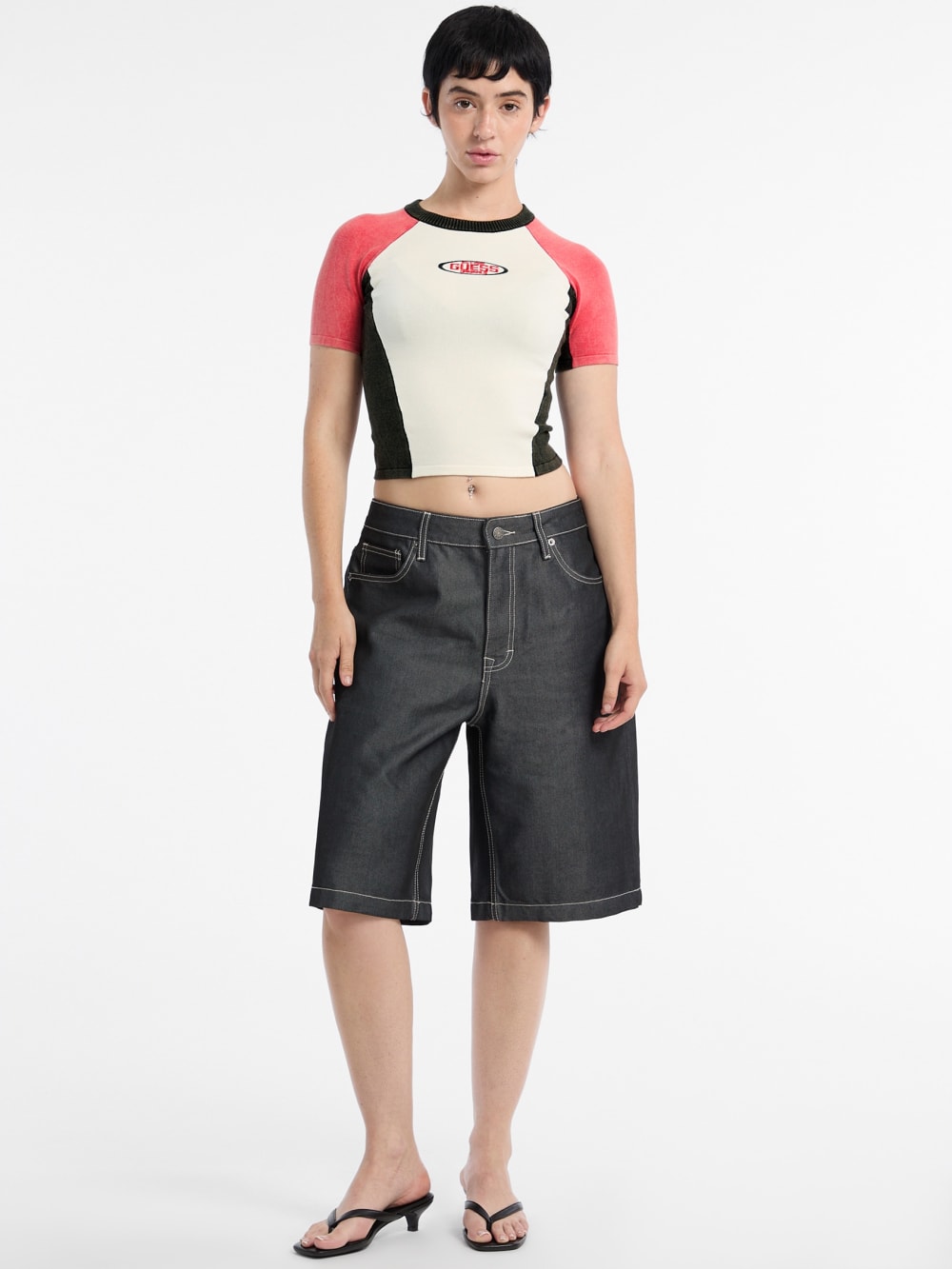 GUESS Originals Eco Fitted Racing Sweater Top - Guess