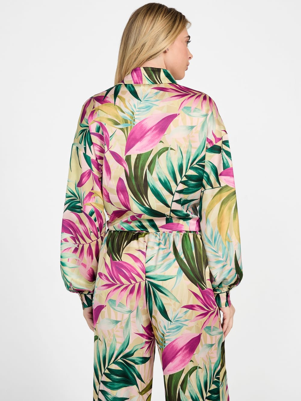 Eco Jun Printed Satin Shirt - Guess
