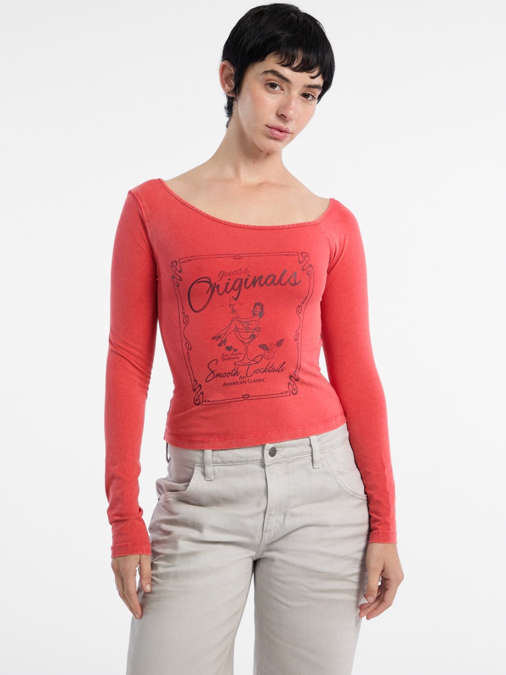 GUESS Originals Off-the-Shoulder Tee - Guess