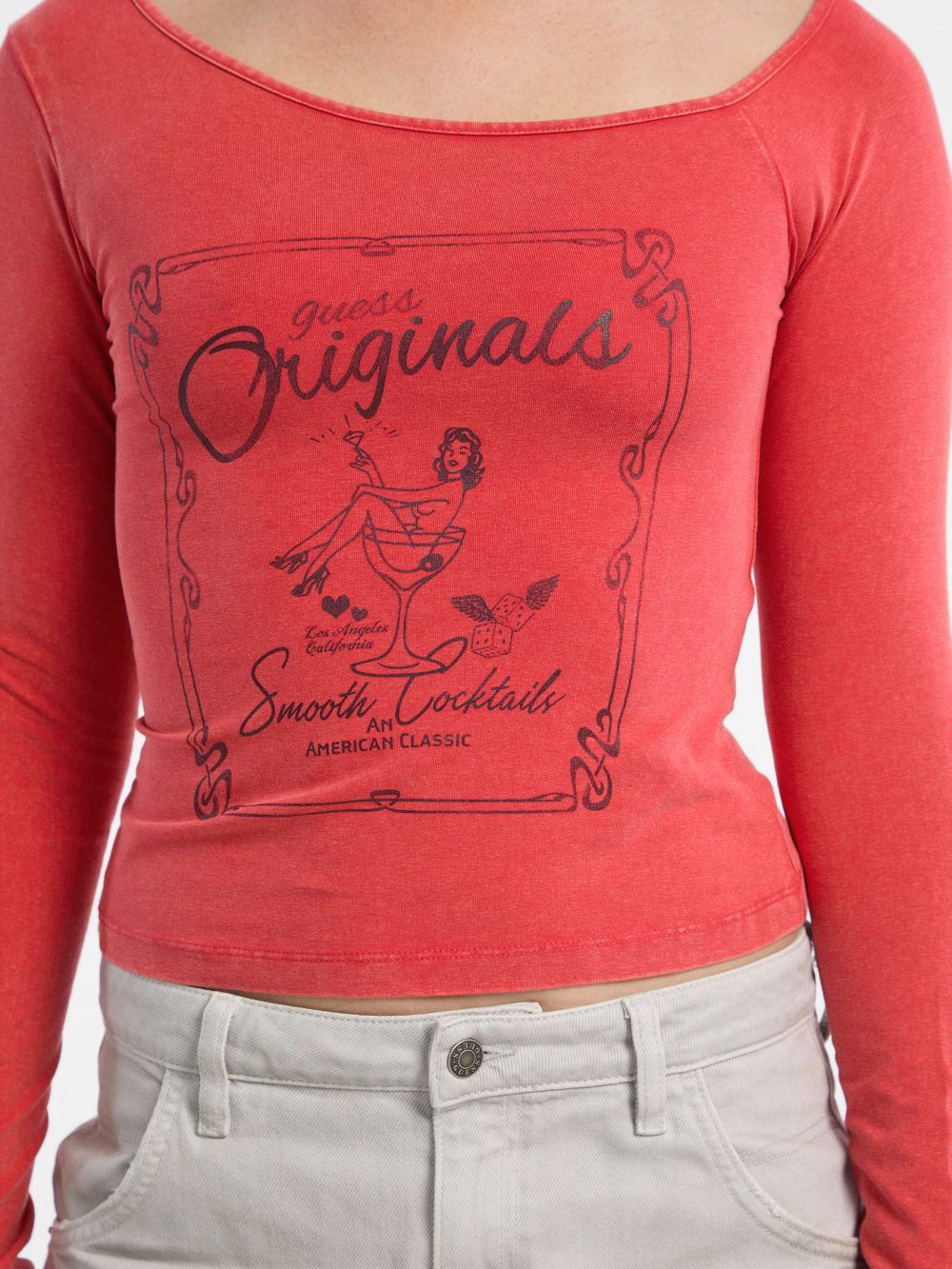 GUESS Originals Off-the-Shoulder Tee - Guess