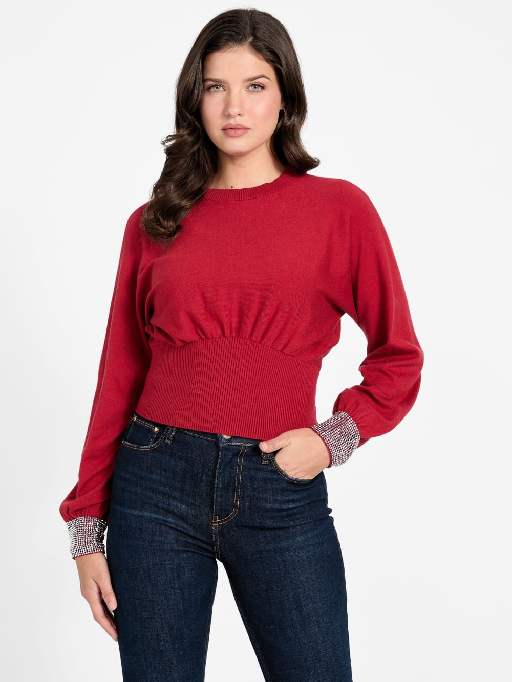 Eco Posa Bling Cuff Sweater - Guess