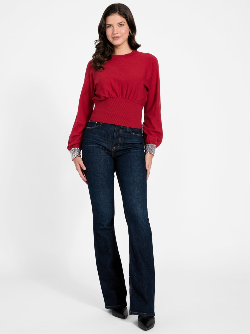 Eco Posa Bling Cuff Sweater - Guess