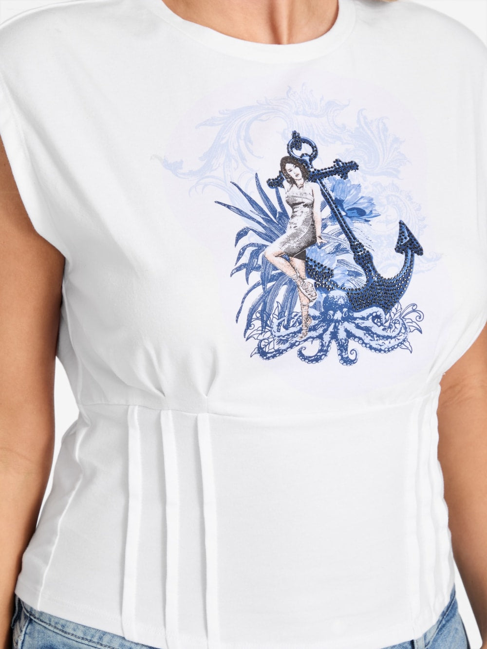 Eco Nautical or Nice Corset Tee - Guess