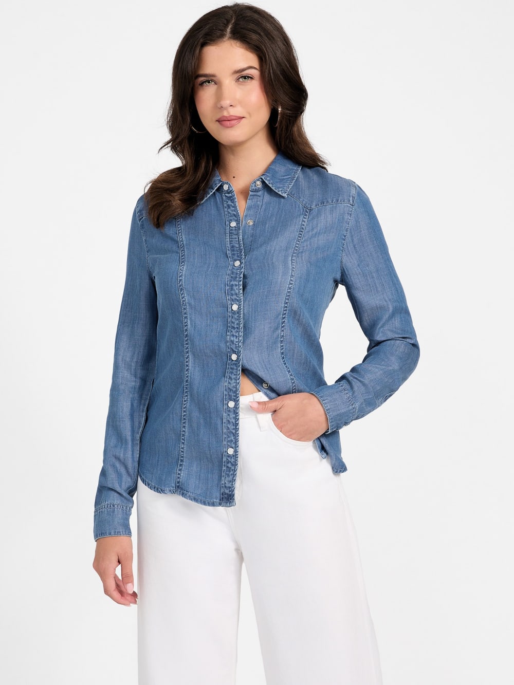 Classic Denim Western Shirt - Guess