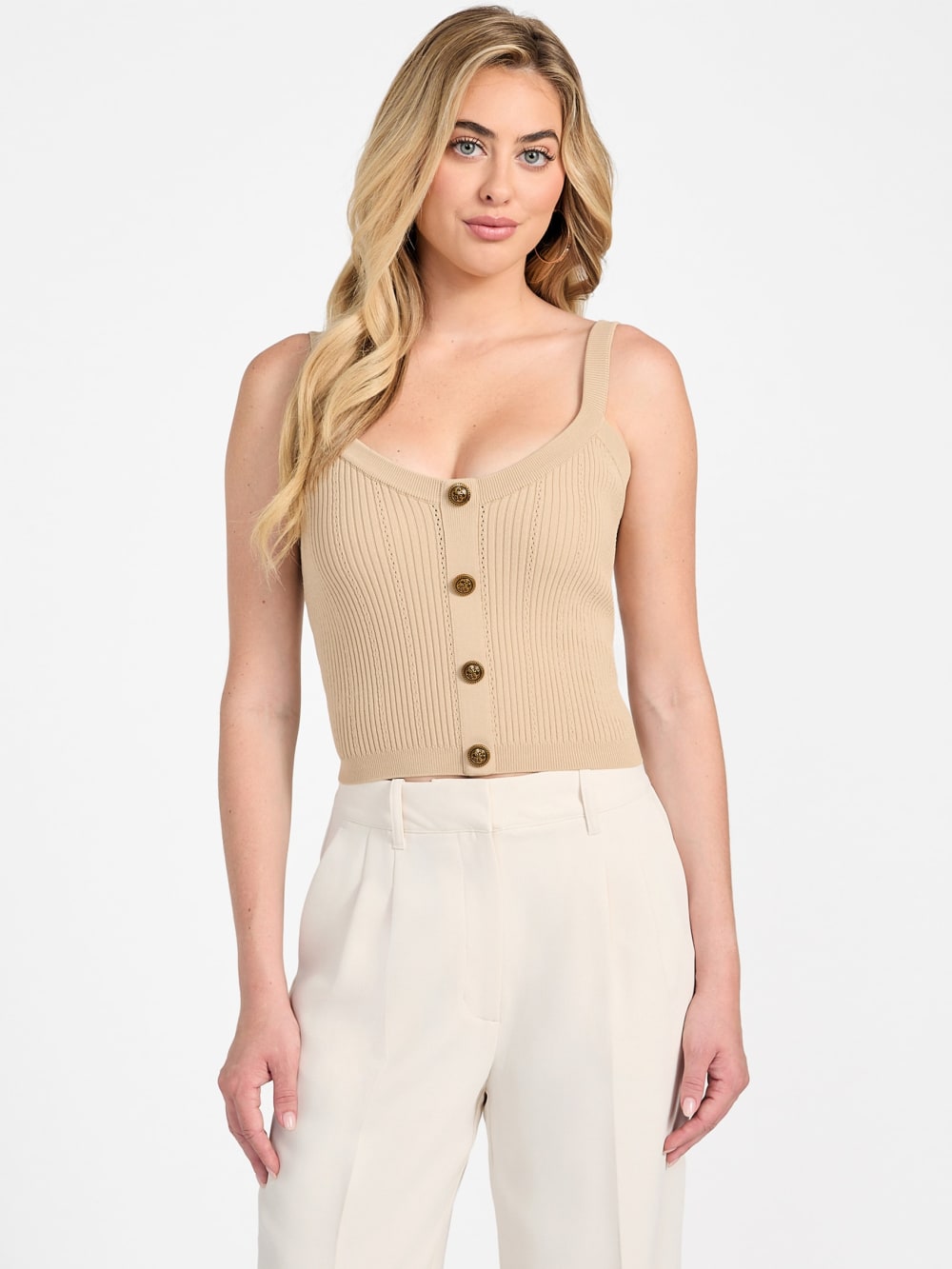 Emmie Sweater Crop Tank - Guess