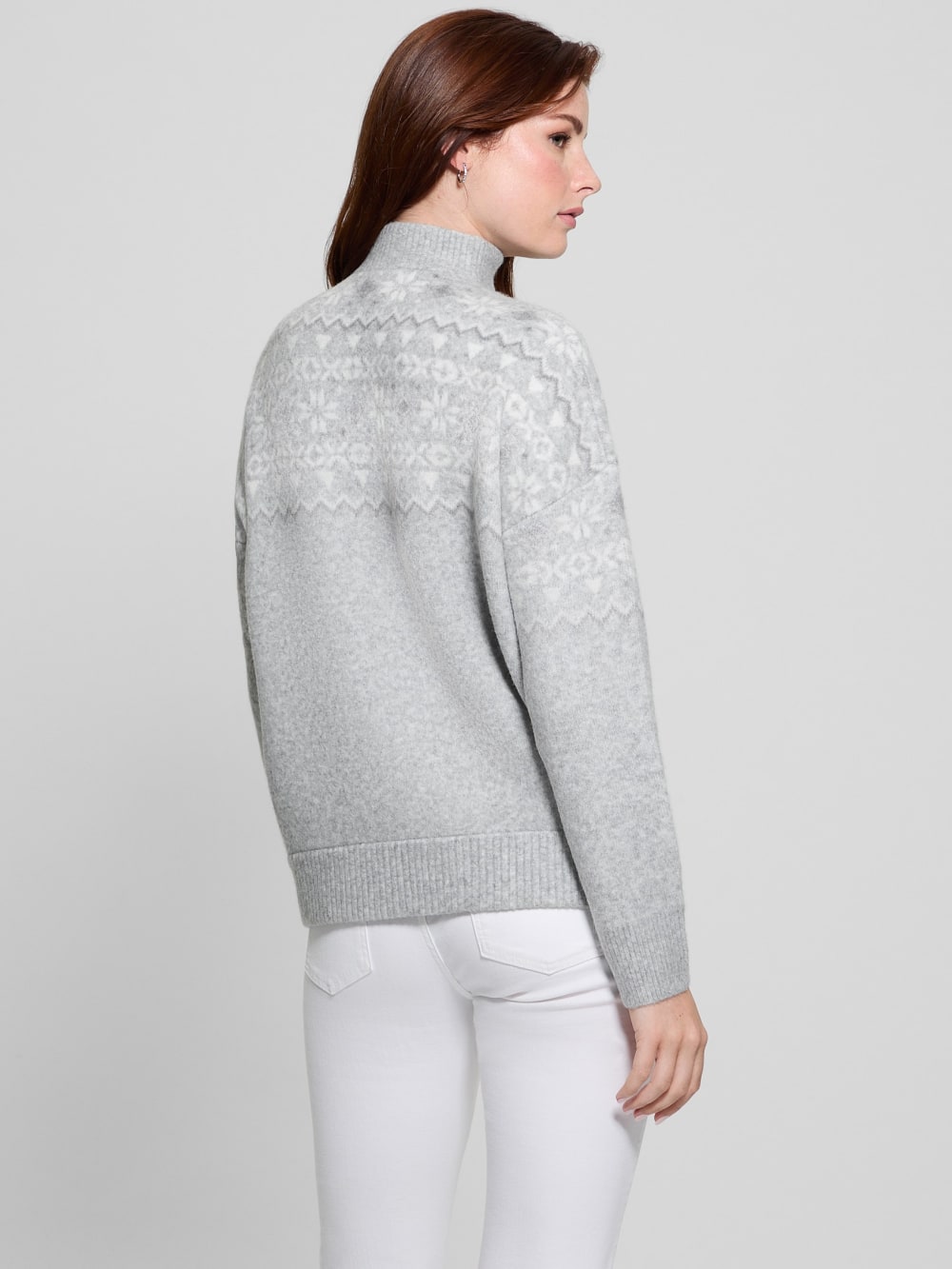 Half-Zip Wool-Blend Pullover Sweater - Guess