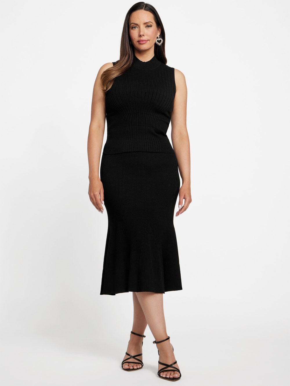 Agathe Mock Neck Sweater Top - Guess