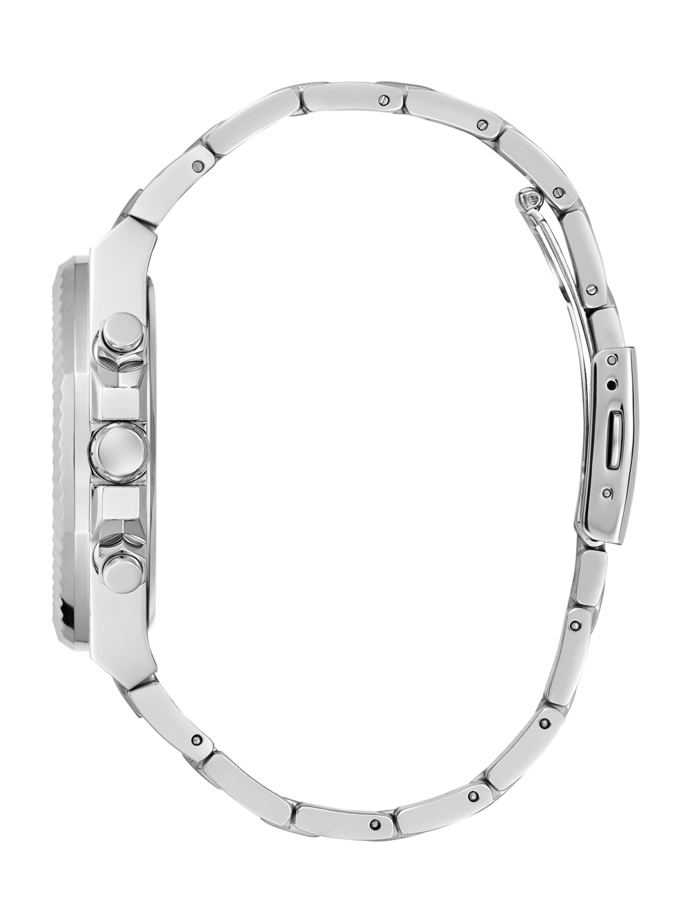Silver-Tone and Black Multifunction Watch - Guess