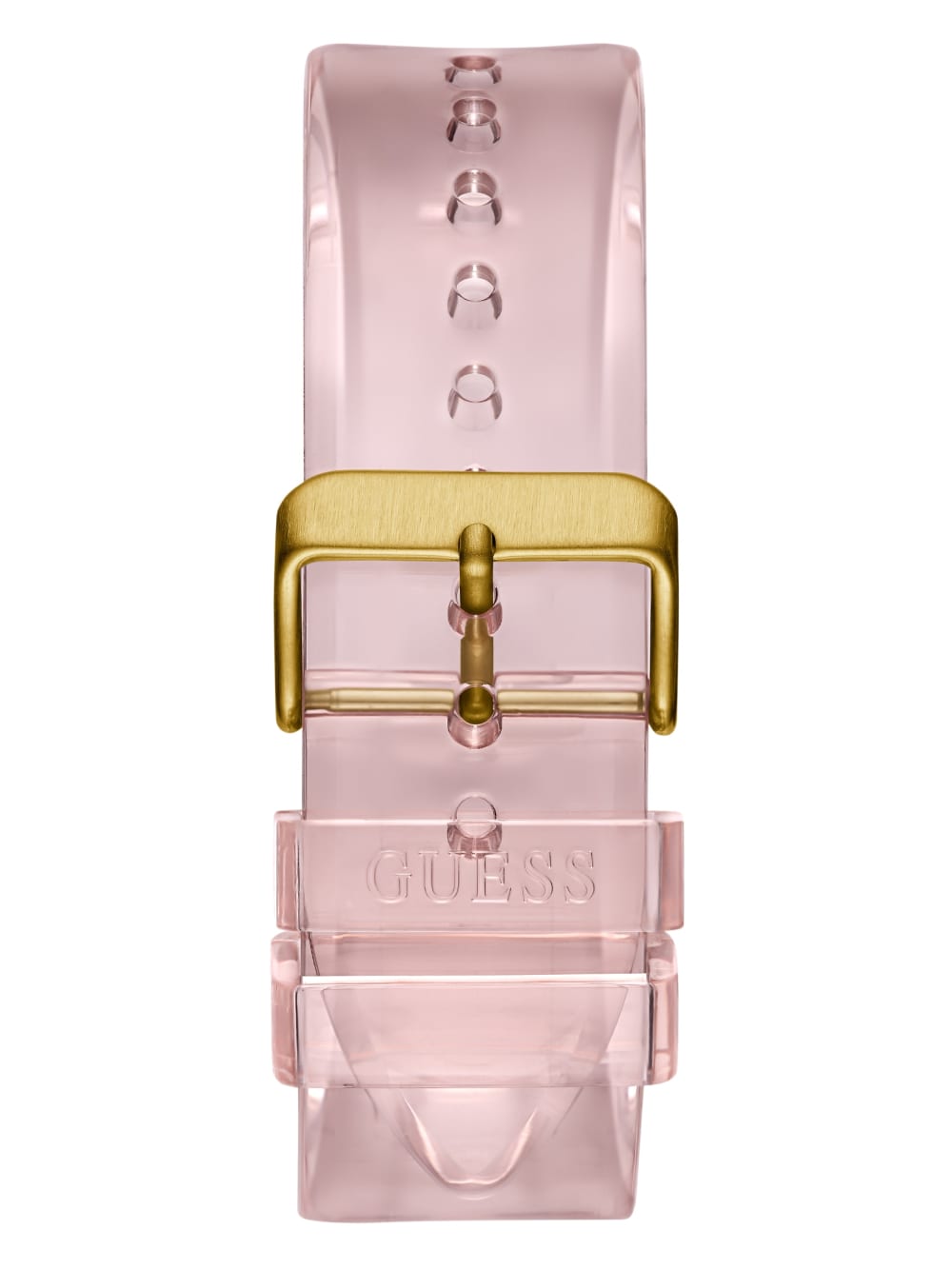 Pink and White Multifunction Silicon Watch - Guess