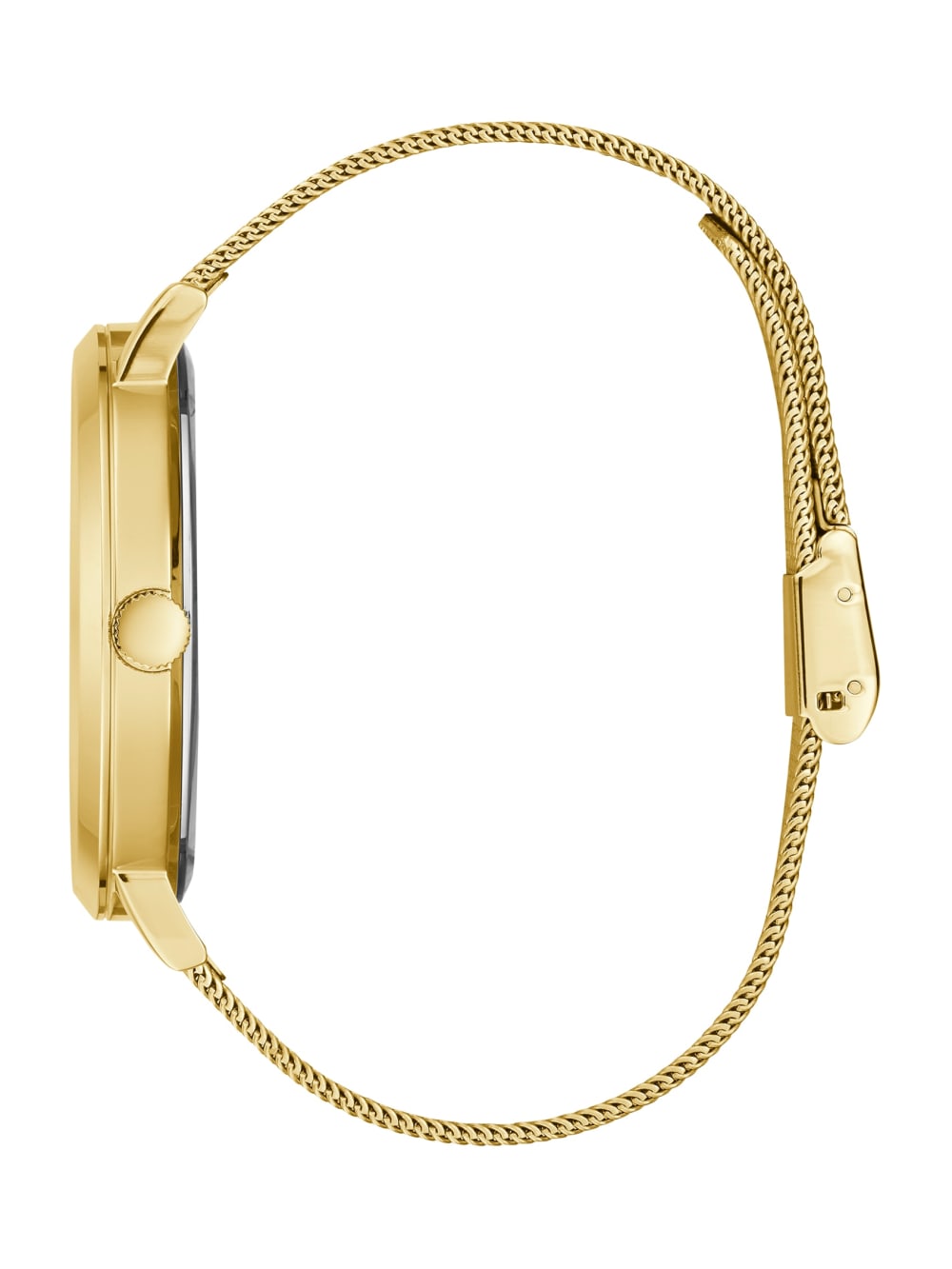 Gold-Tone Mesh Diamond Analog Watch - Guess
