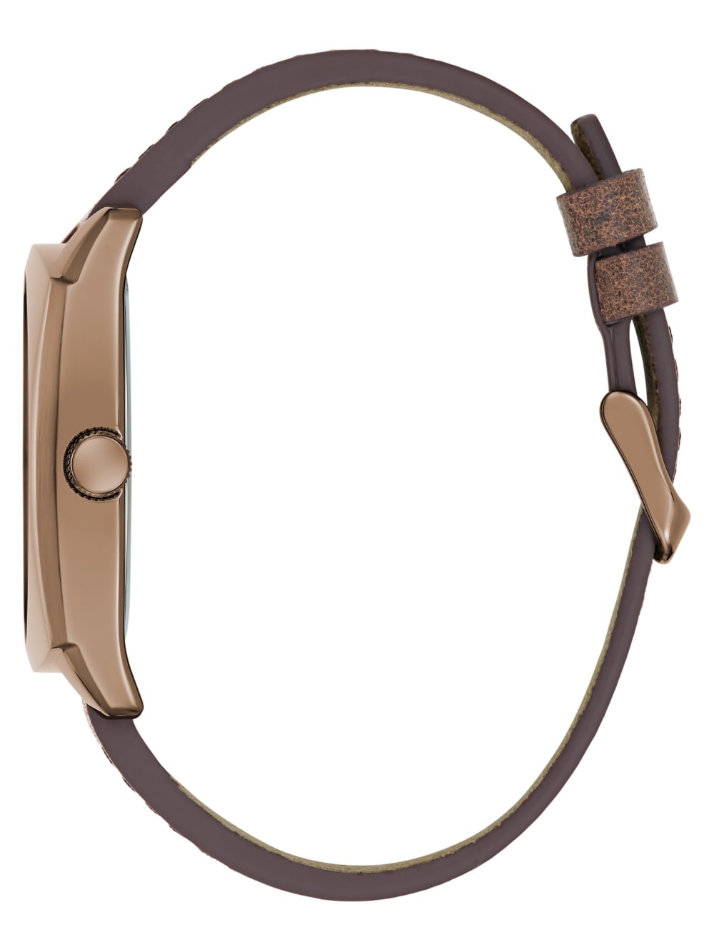 Brown and Blue Leather Multifunction Watch - Guess