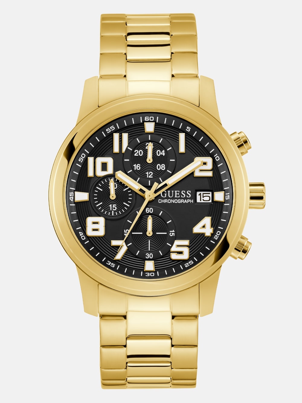 Gold-Tone and Black Chronograph Watch - Guess