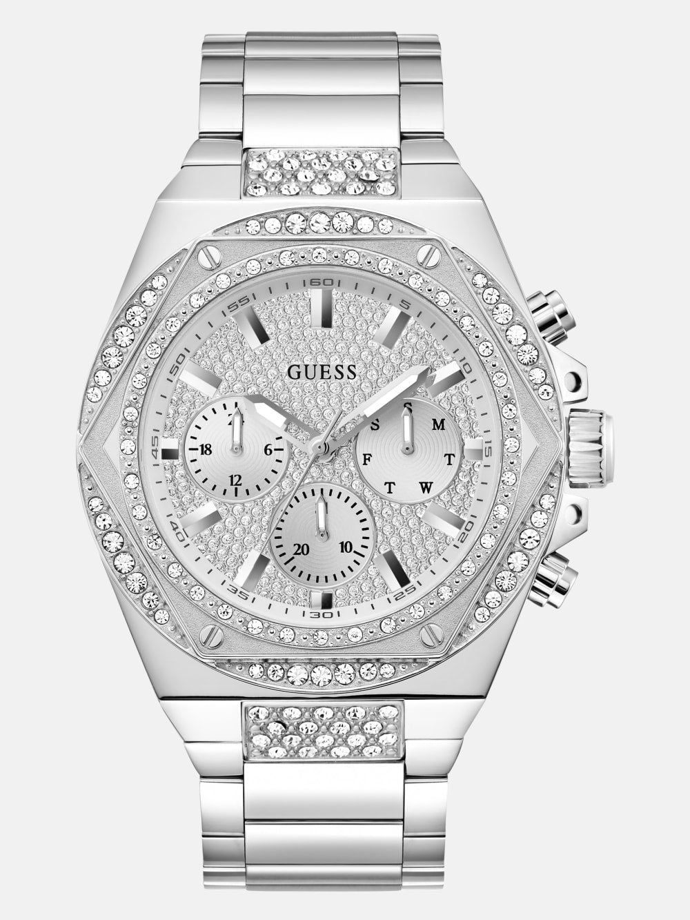 Silver-Tone Multifunction Watch - Guess