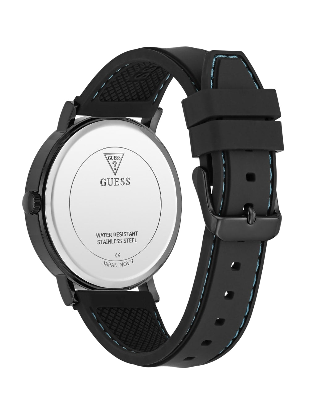 Black Multifunction Silicone Watch - Guess