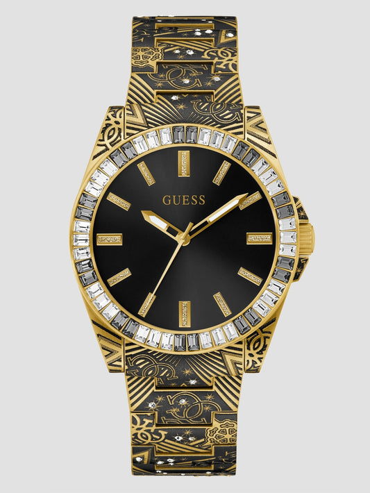 Printed Gold-Tone Analog Watch - Guess