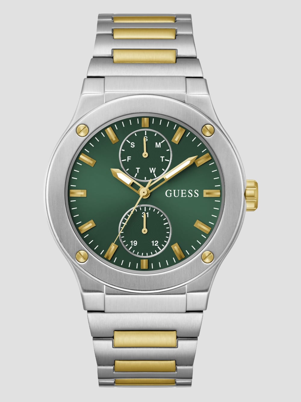 Two-Tone Green Multifunction Watch - Guess