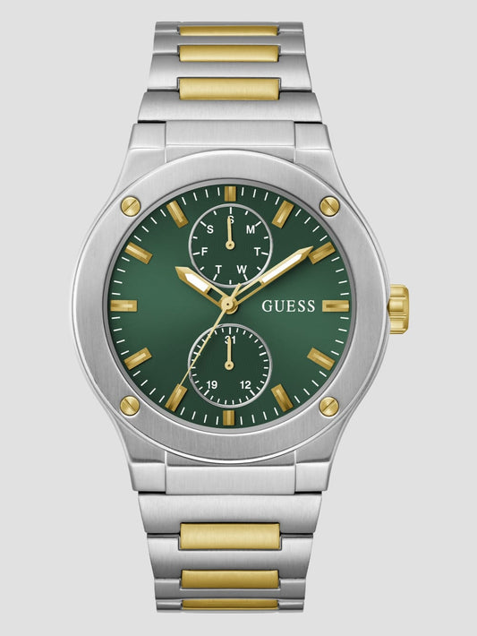 Two-Tone Green Multifunction Watch - Guess