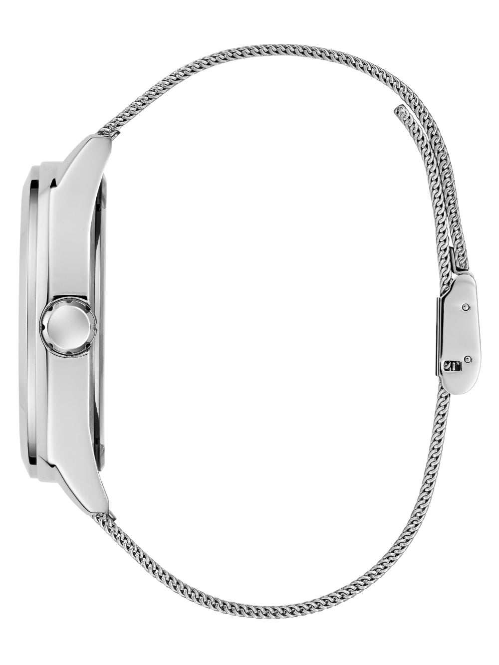Silver-Tone and Green Analog Watch - Guess