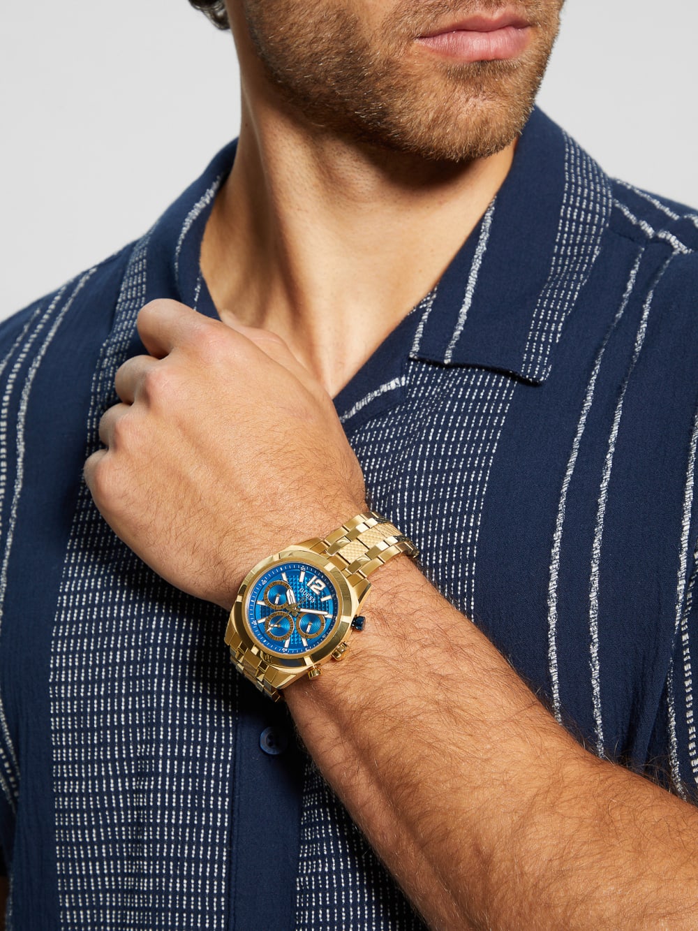 Gold-Tone Chronograph Watch - Guess