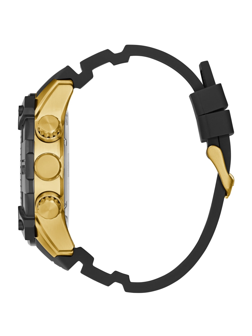 Black Chronograph Silicon Watch - Guess