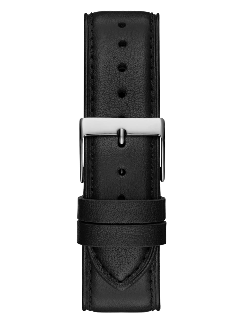 Silver-Tone Analog Leather Watch - Guess
