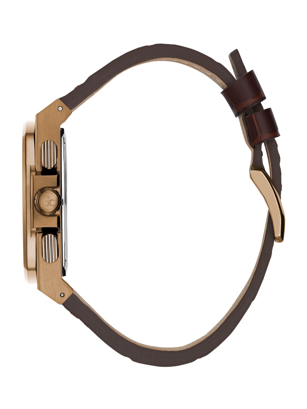 Gc Green and Leather Chronograph Watch - Guess