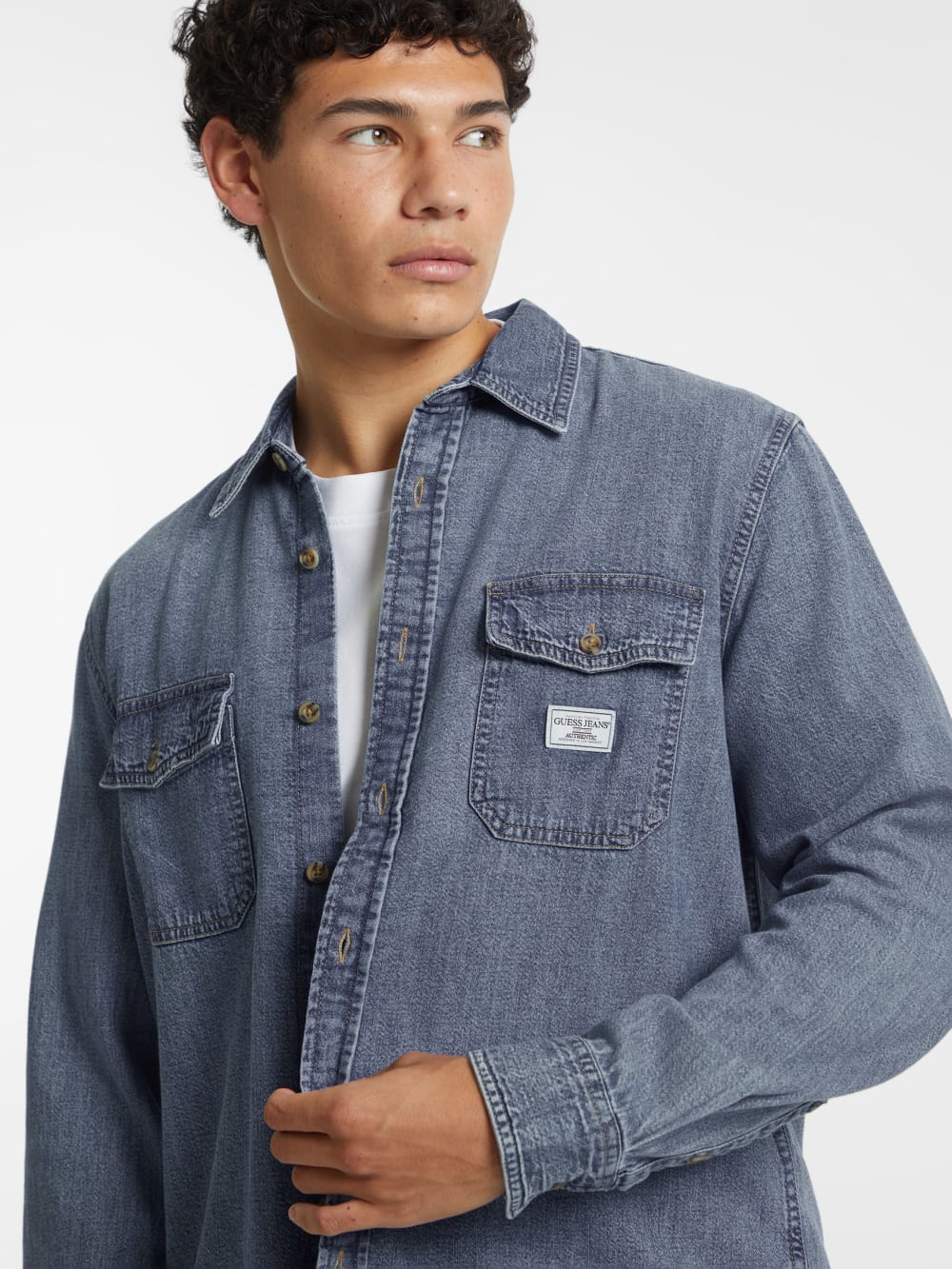 Classic Long-Sleeve Denim Shirt - Guess