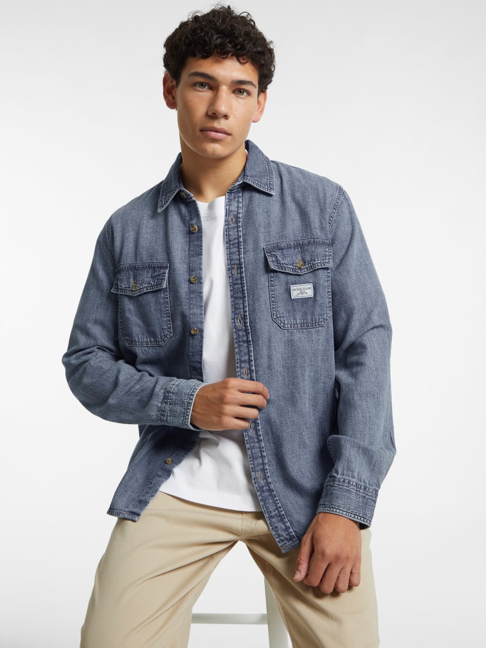 Classic Long-Sleeve Denim Shirt - Guess