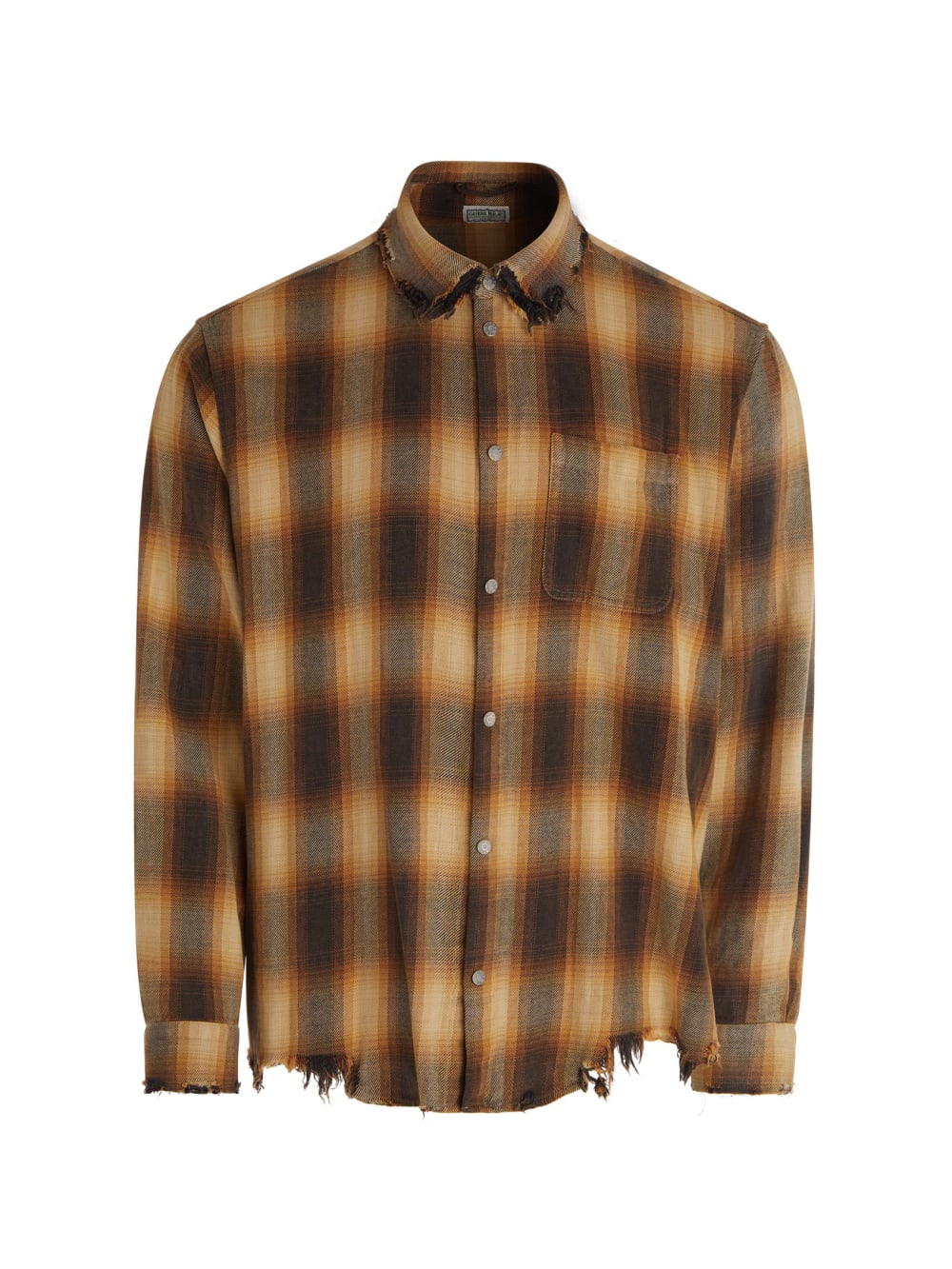 distressed flannel shirt - Guess