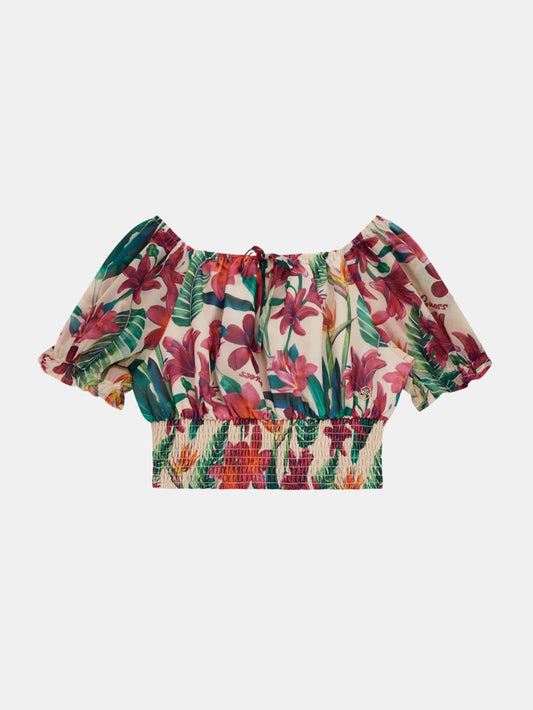 Chiffon Floral Top (7-16) - Guess