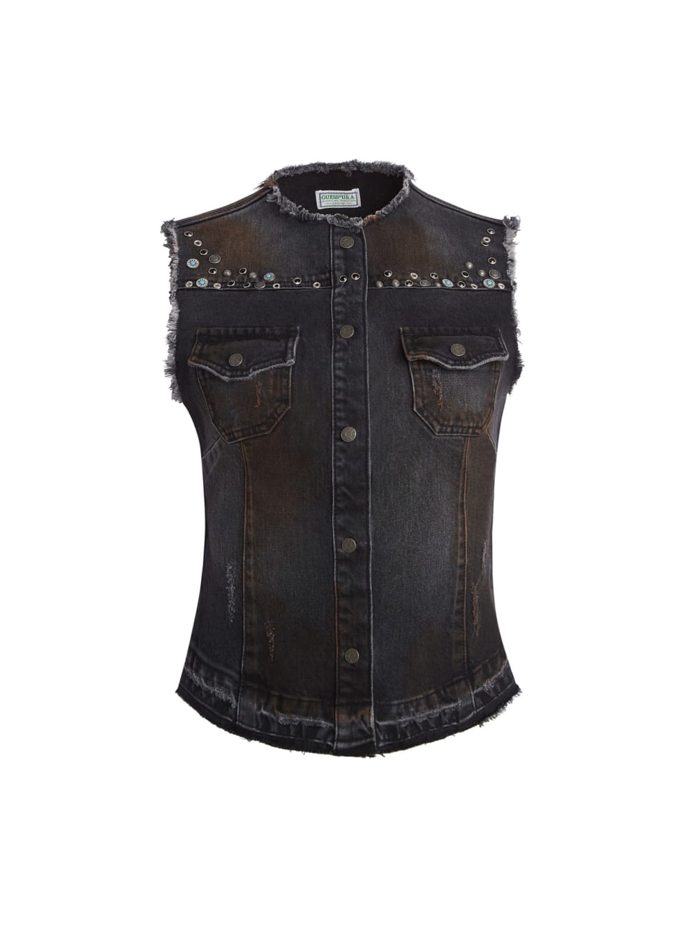 western denim vest - Guess