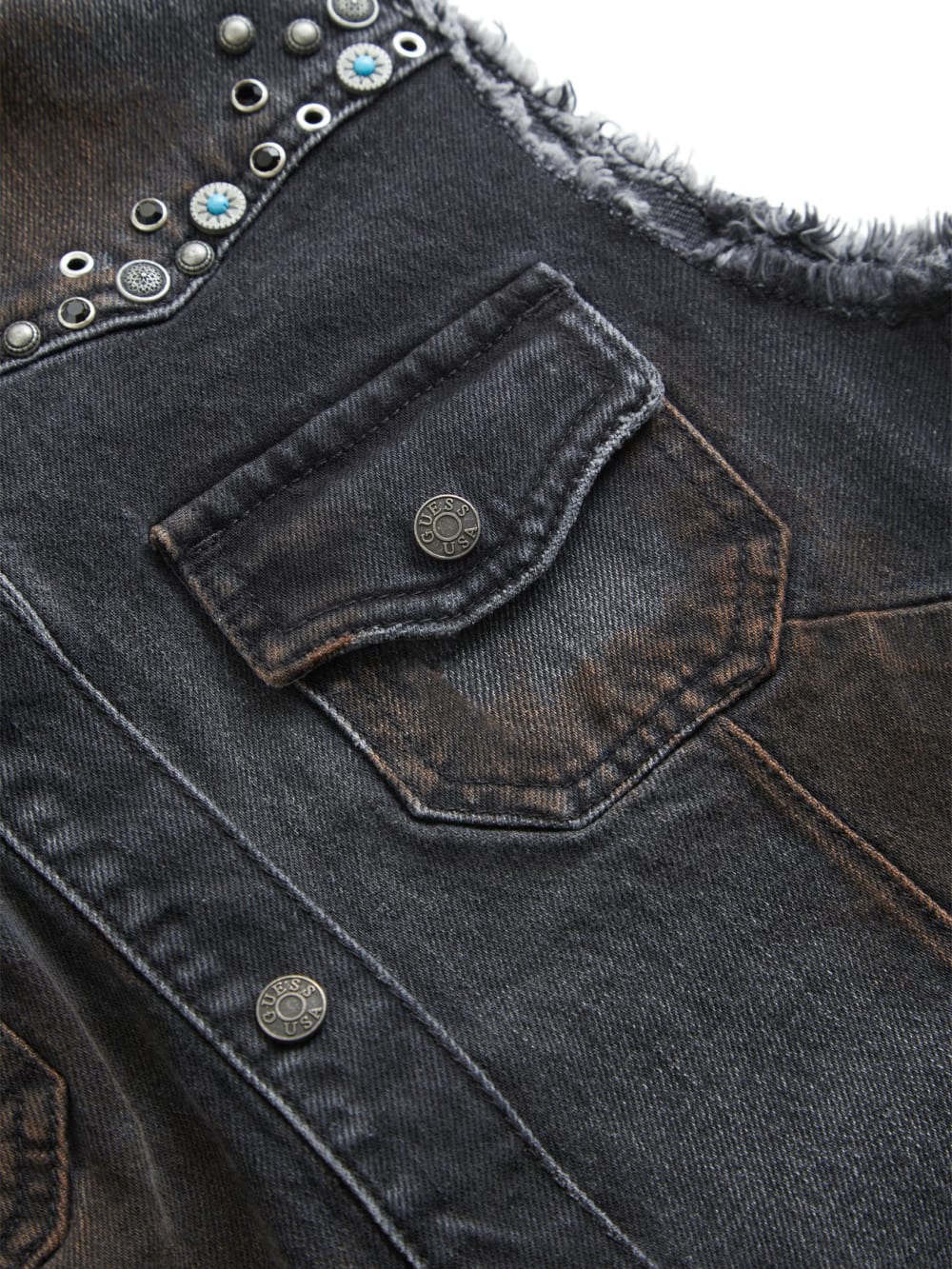 western denim vest - Guess