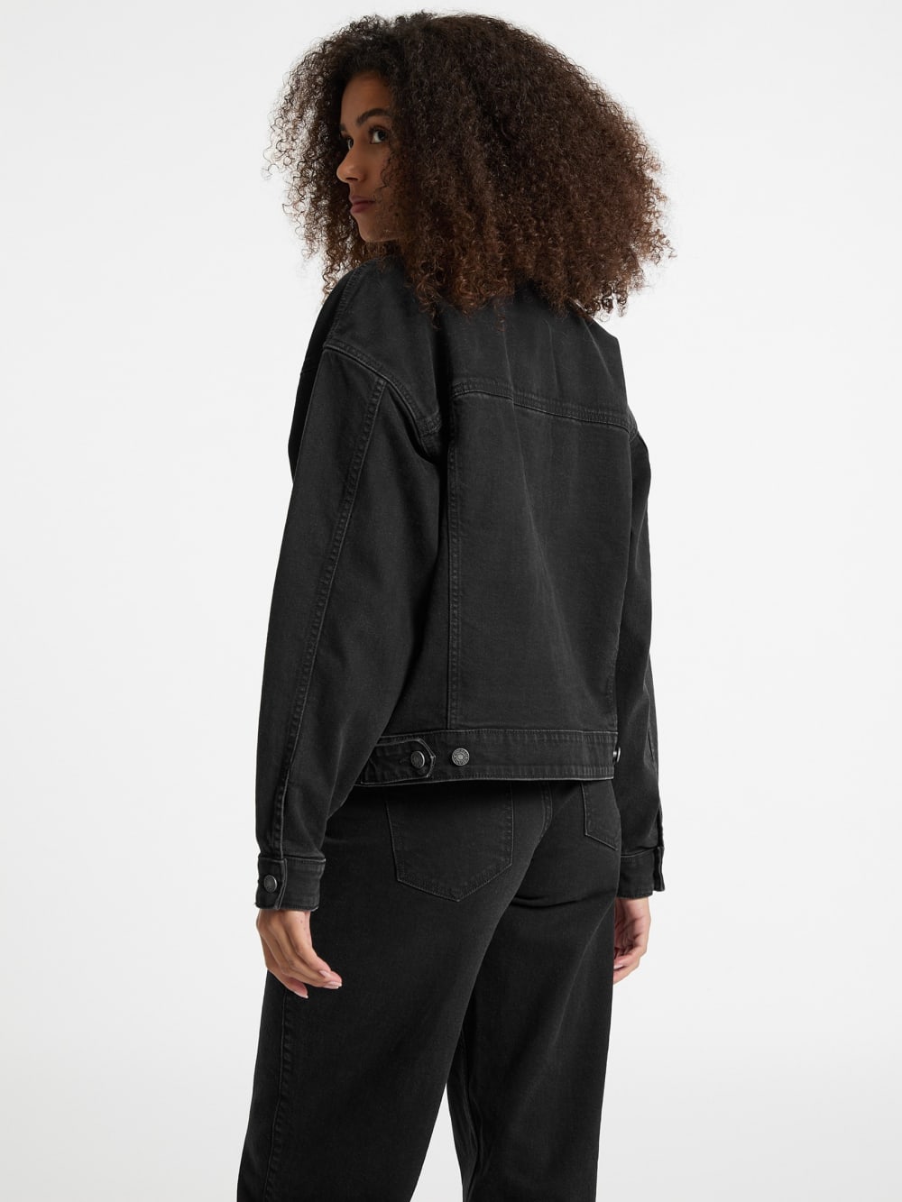 Oversized Denim Trucker Jacket - Guess