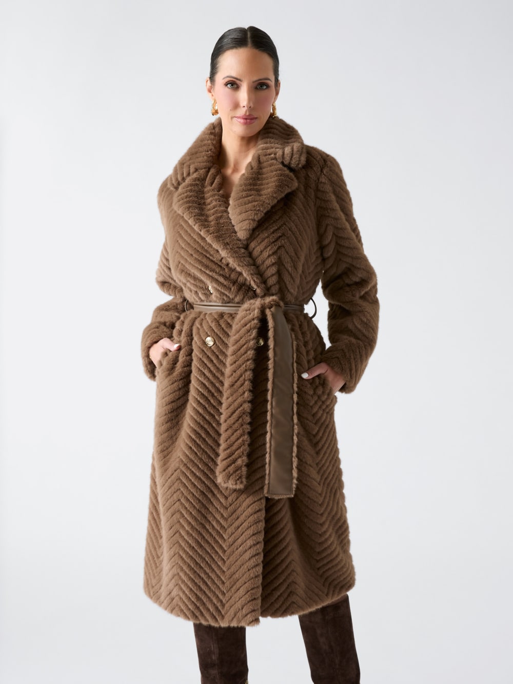 Claire Faux-Fur Coat - Guess
