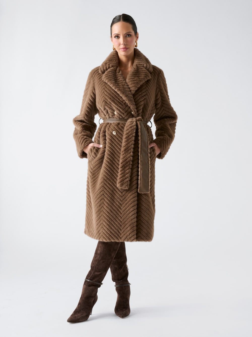 Claire Faux-Fur Coat - Guess