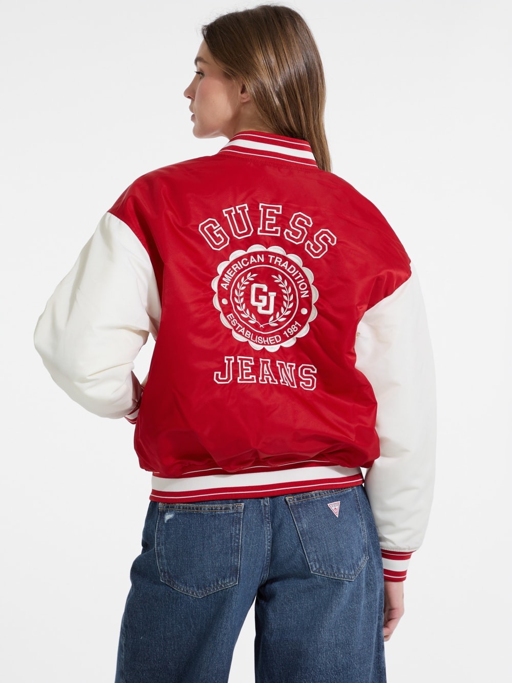 Embroidered Varsity Jacket - Guess