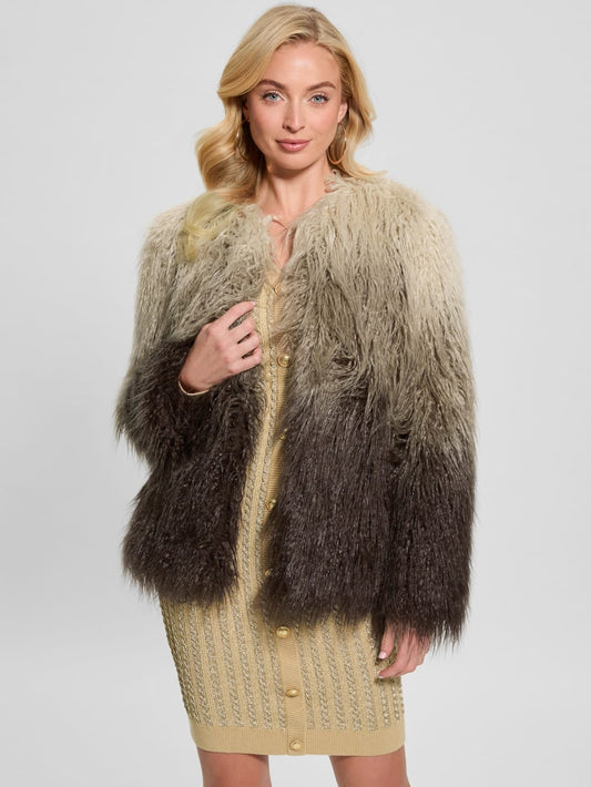 Cristina Faux-Fur Ombr  Jacket - Guess