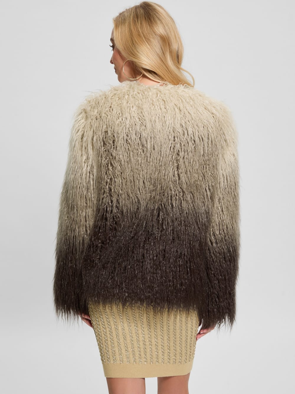 Cristina Faux-Fur Ombr  Jacket - Guess