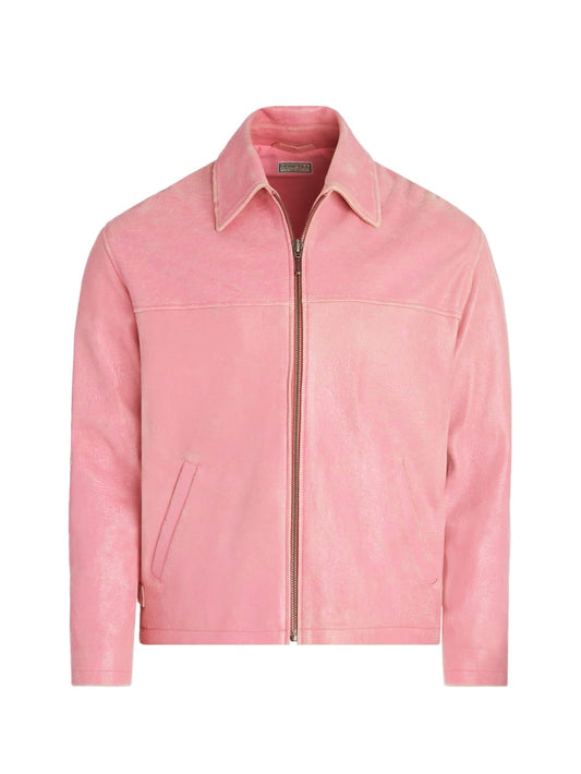 crackle leather jacket - Guess
